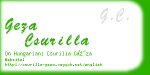 geza csurilla business card